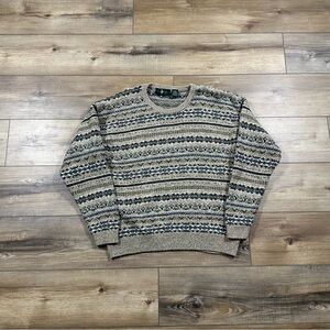 Vintage 90’s Hunt Club Patterned Knit Sweater